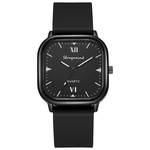 Wholesale Alloy Faux Leather Unisex Square Quartz Watch Simple Trend Leisure Style