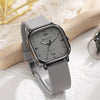 Wholesale Alloy Faux Leather Unisex Square Quartz Watch Simple Trend Leisure Style