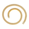 Wholesale Alloy Fishtail Stitching Cuban Chain Necklace Hiphop Style Geometric Diamond Design Unisex