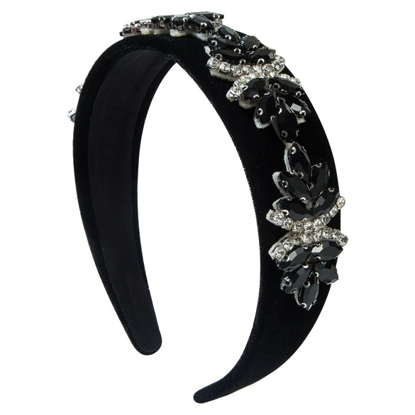 Wholesale Alloy Flannel Baroque Diamond Flower Headband For Women