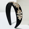 Wholesale Alloy Flannel Baroque Diamond Flower Headband For Women