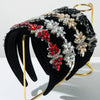 Wholesale Alloy Flannel Baroque Diamond Flower Headband For Women