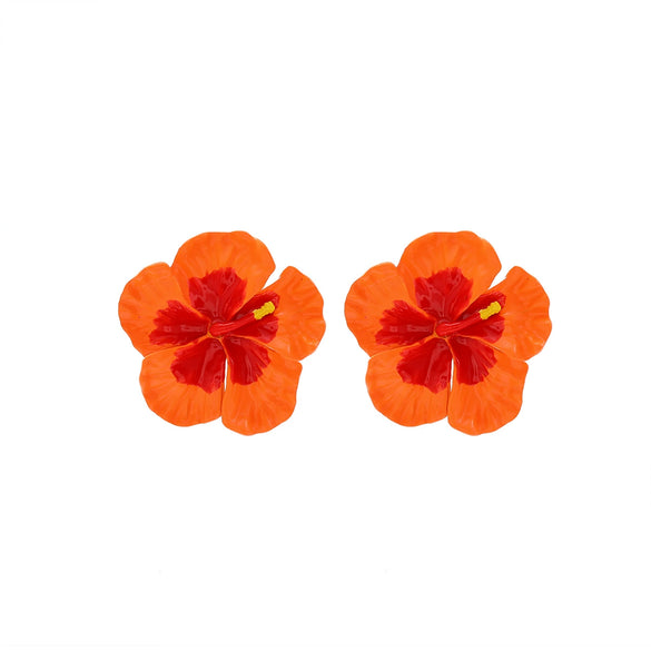 Wholesale Alloy Floral Dripping Oil Earrings For Women
