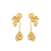 Wholesale Alloy Flower And Leaves Pattern Electroplated Women's Fashion Earrings