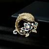 Wholesale Alloy Flower Brooch For Women With Electroplating Treatment