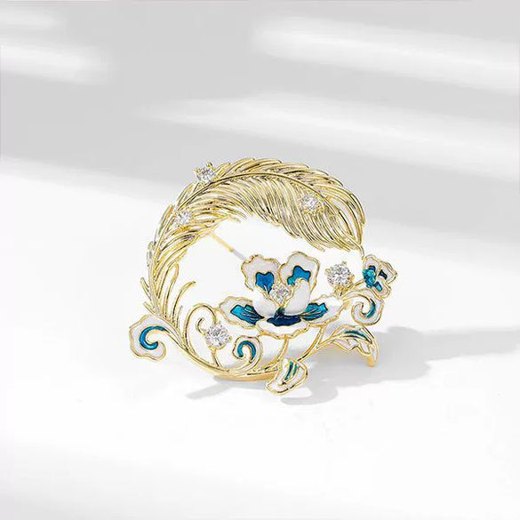 Wholesale Alloy Flower Brooch For Women With Electroplating Treatment