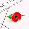 Wholesale Alloy Flower Brooch With Electroplating Poppy Flower Design Leadfree And Nickelfree For Women