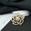 Wholesale Alloy Flower Brooch With Electroplating Silk Towel Buckle Pearl Rhinestone Decoration
