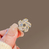Wholesale Alloy Flower Brooch Women's Electroplated For Fixing Clothes Collar