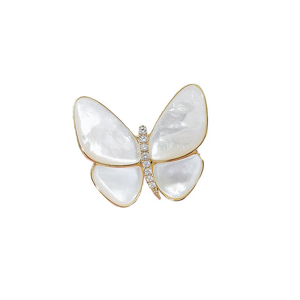 Wholesale Alloy Flower Butterfly Women's Brooch With Electroplating For Suit Accessories