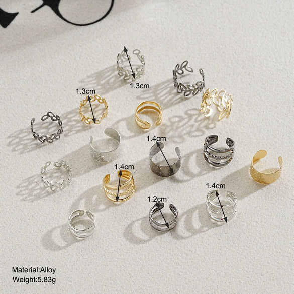 Wholesale Alloy Flower Design Electroplated Women's Jewelry Ear Clip Suit