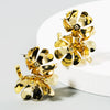 Wholesale Alloy Flower Earrings Electroplated Women's Fashionable Exaggerated Multi Layer Large Petal All Match