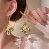 Wholesale Alloy Flower Electroplated Exaggerated Light Luxury Women's Earrings