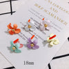 Wholesale Alloy Flower Hanging Earrings Jewelry Accessories With Baking Paint
