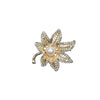 Wholesale Alloy Flower Leaves Electroplated Brooch Clothing Accessories For Women And Unisex