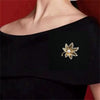 Wholesale Alloy Flower Leaves Electroplated Brooch Clothing Accessories For Women And Unisex