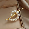 Wholesale Alloy Flower Pearl Women's Brooch Electroplated