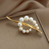 Wholesale Alloy Flower Pearl Women's Brooch Electroplated
