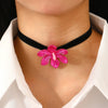 Wholesale Alloy Flower Pendant Necklace With Colorful Cotton Rope And Electroplating For Women