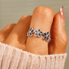 Wholesale Alloy Flower Ring For Women Retro Minimalist Electroplating Style