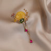 Wholesale Alloy Flower Shape Electroplated Brooch For Women Minimalist Style