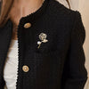 Wholesale Alloy Flower Shape Electroplating Minimalist Women's Rose Brooch Accessories