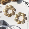 Wholesale Alloy Flower Shaped Ginkgo Leaf Brooch For Women Electroplated Retro Simple Rhinestone Fixed High Grade All Match Corsage