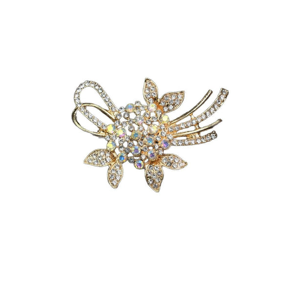 Wholesale Alloy Flower Shaped Women's Brooch With Electroplating For Fashion Accessories