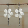 Wholesale Alloy Flower Tassel And Long Ring Earrings With Embedded Diamonds For Girls Sweet And Elegant