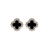 Wholesale Alloy Four Leaf Clover Electroplated Women's Minimalist Anti Allergy Earrings