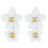 Wholesale Alloy Fresh Flower Baking Paint Earrings For Women
