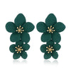 Wholesale Alloy Fresh Flower Baking Paint Earrings For Women