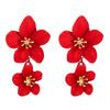 Wholesale Alloy Fresh Flower Baking Paint Earrings For Women