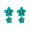 Wholesale Alloy Fresh Flower Baking Paint Earrings For Women