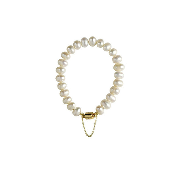 Wholesale Alloy Freshwater Pearl Geometric Irregular Bracelet For Women With Retro Style