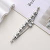 Wholesale Alloy Frosted Pearl Bow Bracelet With Screw Buckle Electroplated Trendy For Women