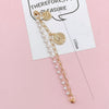 Wholesale Alloy Frosted Pearl Bow Bracelet With Screw Buckle Electroplated Trendy For Women
