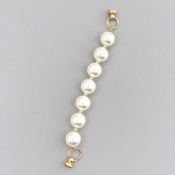 Wholesale Alloy Frosted Pearl Bow Bracelet With Screw Buckle Electroplated Trendy For Women