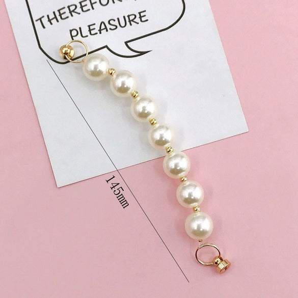 Wholesale Alloy Frosted Pearl Bow Bracelet With Screw Buckle Electroplated Trendy For Women