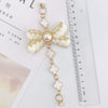 Wholesale Alloy Frosted Pearl Bow Bracelet With Screw Buckle Electroplated Trendy For Women