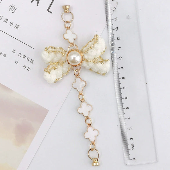 Wholesale Alloy Frosted Pearl Bow Bracelet With Screw Buckle Electroplated Trendy For Women