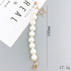 Wholesale Alloy Frosted Pearl Bow Bracelet With Screw Buckle Electroplated Trendy For Women