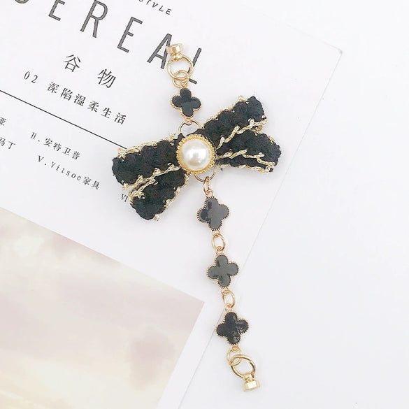 Wholesale Alloy Frosted Pearl Bow Bracelet With Screw Buckle Electroplated Trendy For Women