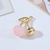 Wholesale Alloy Fruit Cherry Style Electroplated Diy Earrings And Hair Accessory Pendant Materials
