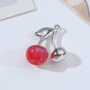 Wholesale Alloy Fruit Cherry Style Electroplated Diy Earrings And Hair Accessory Pendant Materials