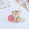 Wholesale Alloy Fruit Cherry Style Electroplated Diy Earrings And Hair Accessory Pendant Materials