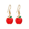 Wholesale Alloy Fruit Earrings With Geometric Pattern Electroplating Cute Style