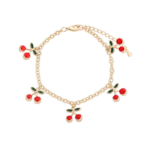 Wholesale Alloy Fruit Love Pendant Bracelet For Men And Women With Electroplating
