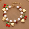 Wholesale Alloy Fruit Love Pendant Bracelet For Men And Women With Electroplating