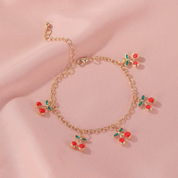 Wholesale Alloy Fruit Love Pendant Bracelet For Men And Women With Electroplating